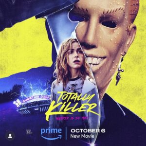 Lochlyn Munro Instagram - Okay, strikes over and I can finally talk about this @blumhouse movie that came out on October 6th!! It’s called #totallykiller and it was an absolute BLAST to make!! @kiernanshipka is sooooo good in this movie. I also had the pleasure to work with the amazingly talented @itsjuliebowen . Check it out on @amazonprime 
Directed by the force of nature, #nanatchkakhan !!
❤️