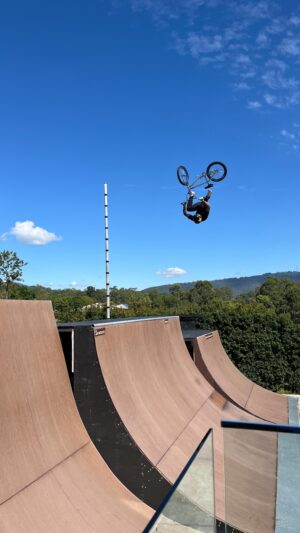 Logan Martin Instagram - I have absolute TRUST in our @auscyclingaus #BMXfreestlers and loved watching the skill and artistry of @loganmartinbmx @alecdaneluttibmx @jaietoohey @_natalyadiehm @ausbmxtd last week and when I saw they get 22ft in the air… and realised they could jump over me… they were so excited at the challenge! #CdMeares #Flinchedalittle #TheydidItEasy #WhataPerspective #Paris2024