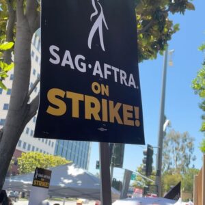Logan Shroyer Instagram - Day 1!! SAG on STRIKE!!! 

Someone photoshop me into the last last one 🫠