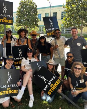Logan Shroyer Instagram - Day 1!! SAG on STRIKE!!! 

Someone photoshop me into the last last one 🫠
