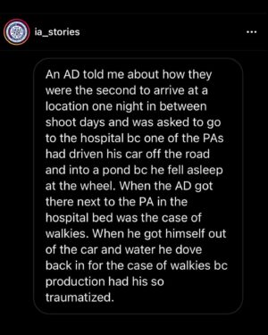 Logan Shroyer Instagram - For those who don’t know there are talks of a strike taking place from @iatse AKA most of the crew members on any given film or TV set (including post production, etc). @ia_stories has been amazing in helping me understand the level of unfairness and often brutal working conditions our crews, friends, and families endure. I urge everyone to read through some stories and support how you can. I like many others hope to see change soon. #iasolidarity
