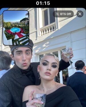 Lola Antolinos Instagram - @forbes diner at Cannes 🖤

Mon premier Cannes, mon premier Getty, mon premier dîner Forbes, et tout ça surtout toujours bien entourée @lythancottaz love u 

Merci @labruneetlablondeparis pour ces bijoux incroyables 
@anna_october_ pour ma sublime robe 
@balmainhair pour la coiffure de l’année 
@narsissist pour ce makeup plus glam que dans mes rêves 

bébé moi est émue et heureuse🥹