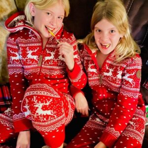 London Fuller Instagram - Officially the season!! 🎄🎅🎁
👚: @onepiece 
•
•
•
#christmas #christmasparty #xmas #happyholidays #tistheseason #twins #onesie