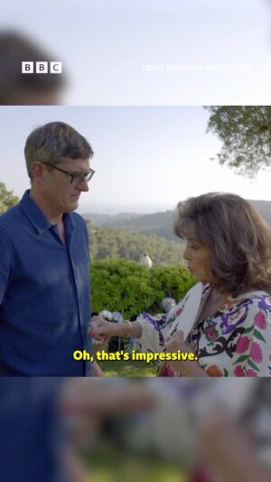 Louis Theroux Instagram - What a privilege it was to have my pecs lightly punched by the incomparable Dame Joan Collins. I can think of no one better qualified to judge the contours of the male physique. And thank you to both Joan and Percy for two eye opening days filming with them at their home in the South of France. 💪

#LouisTherouxInterviews #iPlayer #LouisTheroux #JoanCollins
