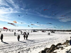 Louisa Erlich Instagram - My mom took this and I think it’s so beautiful. Zoom in to see all the kites… my favorite is the 🐷.