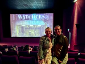 Louise Kiely Instagram - Us watching THE WATCHERS & me watching the Haribot. Cinemas this Friday. #CastingBy 💛