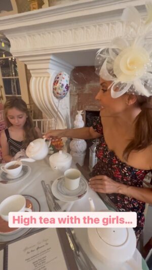 Lu Parker Instagram - Beautiful day & high tea with the  birthday twins…

#hightea #twins #goddaughter #tea #girls