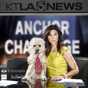 Lu Parker Instagram - Calling all pet owners!! 

A new book to tell you about called “In Good Company” by @supertographer 📷

We did this photo shoot several years ago on our old set @ktla5news - My late dog Monkey was an amazing soul & served as my co-anchor for the day. 😂

Johanna’s book is a compilation of pet portraits portraying the relationship between owner & pet.  She says our pets help put life itself into perspective. They humanize us and prevent us from taking ourselves too seriously.  Check out pics of @ed_begley_jr 
@theonlyedasner & @thedeewallace 

A percentage of profits will be donated to a wolf and wolf-dog rescue and advocacy organization. @apexprotectionproject 

#photography #petphotography #behindthescenes #ktla #rescuepup #monkey #luparker #newsanchor #womenwhowork #luparker #bekindandco #kindness #speaker #doglover #horsephoto #book #tablebook #ingoodcompany #loveyourpetday #ktla #news #necktie #onset