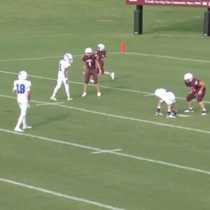 Lucas Adams Instagram - Behind the back pass to my nephew diving in the end zone for the touchdown!! Not bad for 13.  #6manfootball #JrHighFootball