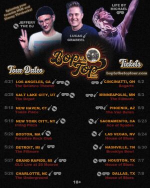 Lucas Grabeel Instagram - We're hitting the road! (Now with correct venues!) Can't wait to Bop with all of you! 
Tix- boptothetoptour.com @boptothetoptour @jefferythedj @lifebymichael #sharpaymademe