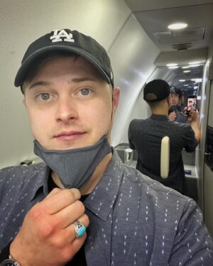 Lucas Grabeel Instagram - First flight since 02.20. Feels weird, but I'm so happy to be traveling. Flying home after an EPIC roadtrip LA-NYC.