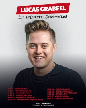 Lucas Grabeel Instagram - I am beyond thrilled! Cannot wait to tour Europe in October and November! Aaaah! 13 shows, songs and stories by yours truly, tickets are on sale now (link in bio).