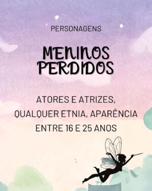 Luccas Papp Instagram - As inscrições para as audições de ”Peter Pan - Crescer é Preciso” estão abertas! 🎭 Os convocados farão testes presenciais que serão realizados no dia 24 de janeiro, quarta-feira.

Arraste a imagem para mais detalhes e os perfis dos personagens. Se você preencher os requisitos, é só acessar o link na nossa bio e se inscrever! ✨

Compartilhe com seu amigo artista! Oportunidades são sempre bem-vindas!

ATENÇÃO: as inscrições serão aceitas somente até o dia 12 de janeiro, às 23:59.