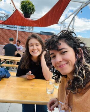 Lucy Luna Instagram - Some 2022 highlights in no particular order. 
1. Saw my ‘twin’ again after 16 years & she introduced me to orange wine 🧡
2. Wrote & produced 3 episodes of @allriseown! 📺 
3. Found the perfect workout for my body! 🏋🏻‍♀️ 
4. Met a guapito & fell in love 😻 
5. My girls came to visit & had a blast! 🥒