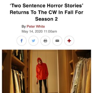 Lucy Luna Instagram - Two Sentence Horror Stories is coming back this fall! Best part is that I had the wonderful opportunity to write for this show, but mostly, to work with a group of amazing people I learned so much from. It was an intense, beautiful journey. I don’t know what else to say I’m overwhelmed with pretty feelings so bye and see you this fall 👻 🖤 #twosentencehorrorstories