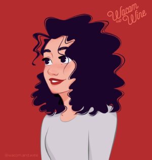 Lucy Luna Instagram - ME, through the eyes and talent of @andieesquivel91 - check out her #illustrations here 👉🏼 @wacom.and.wine! 🎨

Gracias, Andie, eres extraordinaria ♥️