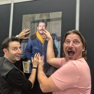Luka Peroš Instagram - Never normal... 🙃😝

Pleasure hanging with my colleague, brother and friend, and of course being super silly 😊😎

#yuriandjakov #shitsngiggles 
@strangerthingstv @lacasadepapel @vieccviennacomiccon