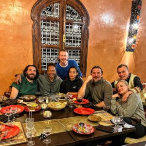 Luka Peroš Instagram - This happy group of people will spill some spells, conjure some magic and twist some fates to give you a wonderful love story…  Proud to be part of this shindig ☺️🥰

Thank you @hichamhajji.films for letting me play in the sandbox with you guys… 😃 

#morrocannights #lostprincess @altaglobal.media #robertknepper #lovemyjob #horsies #ridinglikethewind