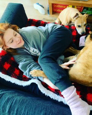 Luke Benward Instagram - @arielwinter likes pooting on the puppy. Happy Birthday bunny ❤️❤️ 
I love you
