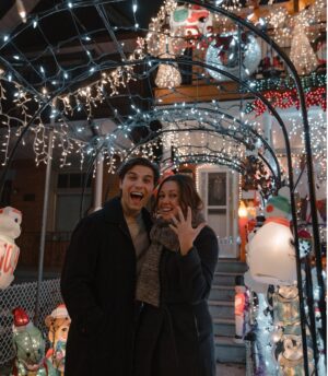 Luke Bilyk Instagram - Six years and one month later we’re back where it all started. So excited to go through this adventure of life together! Starting 2022 off with a….. ring.