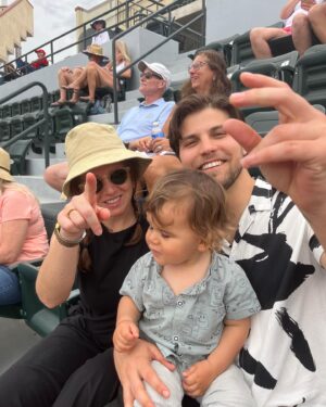 Luke Bilyk Instagram - Starting the tennis addiction early!