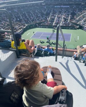Luke Bilyk Instagram - Starting the tennis addiction early!