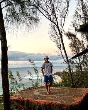 Luke Eich Instagram - Blue swim trunks been thru a lot