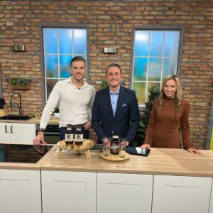 Luke Gulbranson Instagram - Thanks to @wcco and @kare11 for having me on this morning and afternoon. It was so fun to meet you all and talk about @lukesmaplesyrup and @happydoglager 🙏 #maplesyrup #maple #maplebeer #mn