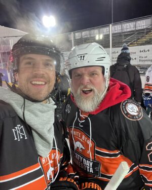 Luke Gulbranson Instagram - Feels like 0 with the wind and I felt like a 12 year old at the outdoor rink all over again. Had a blast wheeling tonight with everyone to open @hockeydaymn best of luck to all the teams playing this weekend! @ryancarter_22 @senorjuanrey thanks for having me. @heypaulfletcher best trade ever! @dannyhendrickson @kinglinguist and I will enjoy this W until next time! The apple from #brianbonin was solid! Well done #whitbearlake so nice meeting everyone! #mn #hockey #hockeydaymn #wheelsup #winterfun