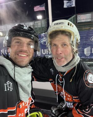 Luke Gulbranson Instagram - Feels like 0 with the wind and I felt like a 12 year old at the outdoor rink all over again. Had a blast wheeling tonight with everyone to open @hockeydaymn best of luck to all the teams playing this weekend! @ryancarter_22 @senorjuanrey thanks for having me. @heypaulfletcher best trade ever! @dannyhendrickson @kinglinguist and I will enjoy this W until next time! The apple from #brianbonin was solid! Well done #whitbearlake so nice meeting everyone! #mn #hockey #hockeydaymn #wheelsup #winterfun