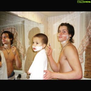 Luke Kleintank Instagram - We both were learning how to shave! #bigboys #teenageyears