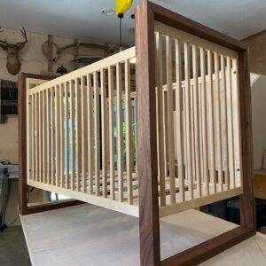 Luke Macfarlane Instagram - Finished the crib, and giving to my dear  Frinds @jessetyler @justinmikita you are going to be great fathers I hope it brings your new family member good sleep when they arrive soon ...also  Thanks to @craftedworkshop for the inspiration on the build. I made a few changes:) AND  respect for anybody who can tell me what the engraved quote is from.