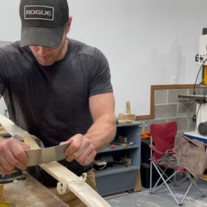 Luke Macfarlane Instagram - On my cross country trip I spent 3 days with the talented and soulful @organic.archer  Woodworker, Artist and bow hunter. Over the course of three days he showed me how to built a traditional American long bow. Shaping a rough hackberry timber, into this.  An excellent teacher, I look forward to refining my skills and building my next bow. Who wants me on their zombie team ?