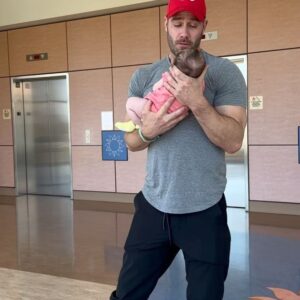 Luke Macfarlane Instagram - Tess Eleanor Macfarlane— Born June 4th 2023. We started life with some hectic days and received world class care. On Father’s Day we got to take her home. Her Dads can’t wait to introduce her to all the remarkable people and the beautiful world we live in.