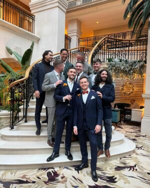 Luke Pasqualino Instagram - The other day I had the honour of witnessing two of my best friends Marco and Robyn tie the knot on their 15 year anniversary. Such a beautiful and special day shared with even more beautifully special people. Congratulations to the happy couple ❤️ 30.11.2023 x