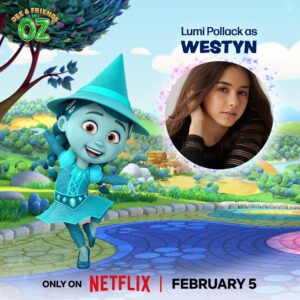 Lumi Pollack Instagram - So excited to share the project that has been in the works for a few years! Get ready to go with the glow! ‘Dee & Friends in Oz’ is almost here! Coming to Netflix February 5th 
💚✨🌈🌪️💫💎 
#deeandfriendsinoz #netflix #vo