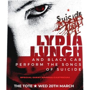 Lydia Lunch Instagram - LYDIA LUNCH RETURNS TO THE TOTE: 

Taking time out from her spoken word Australian tour, NYC no-wave, punk icon Lydia Lunch performs the music of fellow New Yorkers, electronic - post punk pioneers, Suicide with the help of Melbourne’s own electronic heavy weights Black Cab.
 
Hailing from the slums of 1970s New York, Alan Vega and Martin Rev (Suicide) became aware of Lydia’s music soon after forming and playing the likes of CBGB and Max’s Kansas City. The trio formed a bond and kinship that would continue until Vega’s death in 2016.
 
Focussing on music from the duo’s first two albums, Lydia and Black Cab join forces to tribute one of the America’s most influential electronic acts of all time. 
 
Support from Simona Castricum

Tickets on sale now, don't miss out on this special one