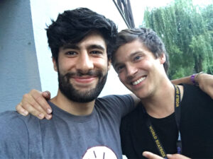 MB14 Instagram - So happy to get to spend some time with my favorite beatboxer ever! I've been waiting to meet this legend for years !
Thanks for everything, master @tomthummer 🙏🔥❤️
And again thanks to @dharni, all the organizers and all the beatboxers for making this @worldbeatboxcamp, it's craaaazy!!! 🔥🔥