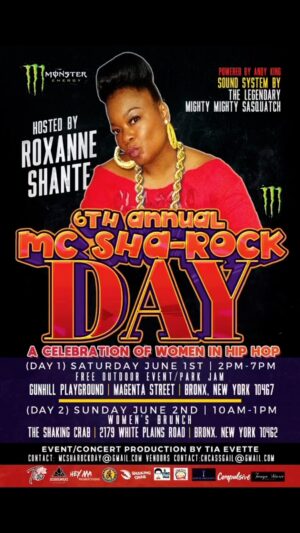 MC Sha-Rock Instagram - @imroxanneshante @monstermusic @monsterenergy @thhmuseum @bronxhistorian