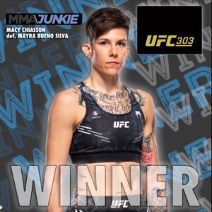 Macy Chiasson Instagram - Macy Chiasson opens a NASTY cut on Mayra Bueno Silva for the doctor stoppage TKO 😳 #UFC303

🔗 FULL STORY IN BIO
