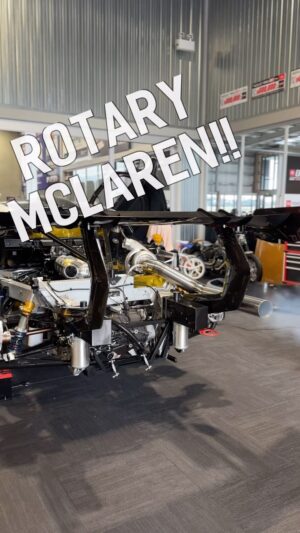 Mad Mike Instagram - #MADMAC is ALIVE!! 

A MEGA step closer to our @fosgoodwood reveal!!

20b Peripheral Port Turbo👌🏽

Full build series drops on ‘Mad Mike Whiddett’ YouTube June 2nd🤘🏽

Our #MADLAB built Rotary Powered Mclaren P1GTRX7GT3650s #20b #3rotor #1000hpEASY #RotaryMclaren