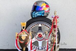 Mad Mike Instagram - Wild that I’ve had this helmet as a trophy from @redbull for winning the @formuladjapan Championship back in 2018 and I’ve never even worn this skid lid but it’s been the pride of display for many years however today I felt it was definitely worth strapping it on for our first shakedown of our @mclaren #MADMAC on track. This lid’s art work is made up of all the things that inspire me from Japan on one side and New Zealand on the other… Clearly Bruce McLaren is forefront of it all being a true Kiwi legend so it was an epic feeling to have him ride with me today in our screaming creation of a Mclaren.

#RotaryMclaren #FlyingKiwis

📸 @graememurraynz
