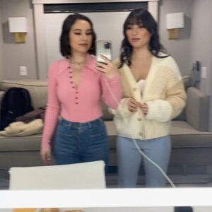 Madalyn Horcher Instagram - I know I’m late lol but y’all…this was a DREAM COME TRUE to have been able to work on @cwallamerican but also to be able to do it along side my best friend and sister @miyaghorcher 🥹😭🤍🤍

This episode holds such a special place in my heart and the cast and crew welcomed me with open arms! Everyone, meet Kaycee 🎉👏🏼