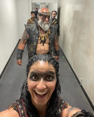 Madeleine Sami Instagram - Ayeeeee shout out to the bestest crew I ever had the pleasure of sailing the high seas with! To my ofmd whanau, I love y’all sm 🥹❤️ Thank you @dvidjenkins for having me on board. Archie was a big dumb joy and I loved every minute. Also muchos love to the best fans in the world. For now…  guess it’s back to the snake cult 🐍 🏴‍☠️ 🖤