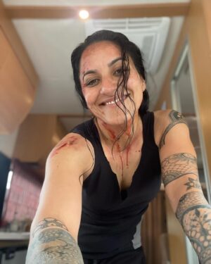 Madeleine Sami Instagram - Ayeeeee shout out to the bestest crew I ever had the pleasure of sailing the high seas with! To my ofmd whanau, I love y’all sm 🥹❤️ Thank you @dvidjenkins for having me on board. Archie was a big dumb joy and I loved every minute. Also muchos love to the best fans in the world. For now…  guess it’s back to the snake cult 🐍 🏴‍☠️ 🖤
