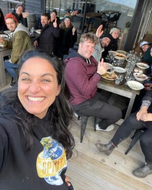 Madeleine Sami Instagram - It’s late but my gosh happy last die day precious deadheads! The gripping finale of #deadloch is on @primevideoaunz rn! fun fact: I started out as a writer on this show and when the Kate’s asked me to audition I thought it was a prank. I still think it might be. Thank u @katemclennan and @katemcccartney for Eddie. She was exhausting/intense/unwashed but by god, one of the funnest cunts I ever did play. Thanks to my precious deadloch whanau. Best cast. Best crew. Later I’ll #grank but now it’s time to don my exclusive feastival merch, settle in with a pie and a coke, and chum it up over this last brilliant episode 💀 🌊 🔪 🖕🏾