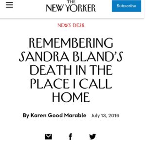 Madeline Weinstein Instagram - 5 years ago today, Sandra Bland #sayhername

The article pictured in the last photo is searingly beautiful writing, and I really recommend reading today or any day.