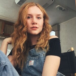 Madisen Beaty Instagram - Just manifesting set life to come back into my life so I can take pointless selfies in my trailer again after the pros do my hair & makeup.  Can you guess which project I was working on in this throwback? 🎬 hint: I hope it gave you goosebumps