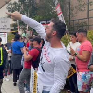 Madisen Beaty Instagram - We’d all rather be working… but the positivity & good vibes were there yesterday striking at #warnerbros 

PAY YOUR WRITERS

What a highlight to run into so many friends, old & new. Unions stand together. 

To the writers - we fight alongside you. 

#sagaftra friends - we have until June 5th to authorize a strike, which does not mean we will strike, but sends a strong message. 

Oh & Happy Pride 🌸

#writersstrike #wga #sagaftra #unionstrong #payyourwriters #warnerbrothers #strike