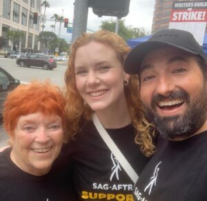 Madisen Beaty Instagram - We’d all rather be working… but the positivity & good vibes were there yesterday striking at #warnerbros 

PAY YOUR WRITERS

What a highlight to run into so many friends, old & new. Unions stand together. 

To the writers - we fight alongside you. 

#sagaftra friends - we have until June 5th to authorize a strike, which does not mean we will strike, but sends a strong message. 

Oh & Happy Pride 🌸

#writersstrike #wga #sagaftra #unionstrong #payyourwriters #warnerbrothers #strike
